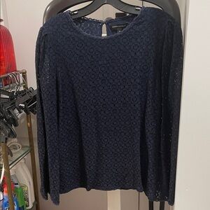 Banana Republic Navy Lace Women Top